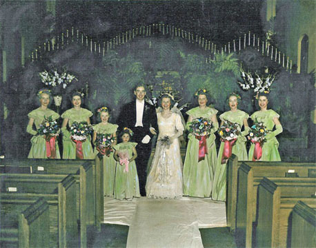 Robert and Dorothy White wedding (June 1949)